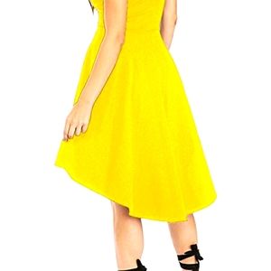 Beautiful Yellow cocktail,  date night, Spring, Church any occasion really dress